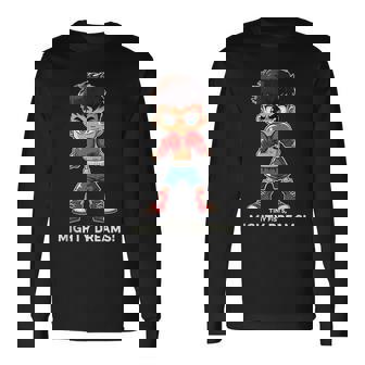 Boxeo Para Niños Tiny Fists Mighty Dreams Sin Mangas Camiseta de manga larga - Regaloses