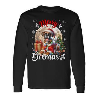 Boxer Dog Christmas Boxer Merry Boxmas Boxer Langarmshirts - Geschenkecke