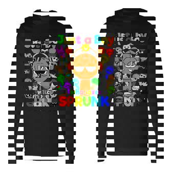 Boy Who Loves Sprunki For Birthday Decoration Oren Simon Long Sleeve T-Shirt | Seseable UK