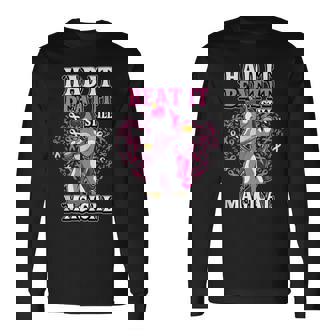 Breast Cancer Survivor Pink Ribbon Magical Unicorn Beat It Tank Top Long Sleeve T-Shirt - Monsterry