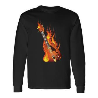 Brennede Rock Guitar Heavy Metal Music Langarmshirts - Geschenkecke