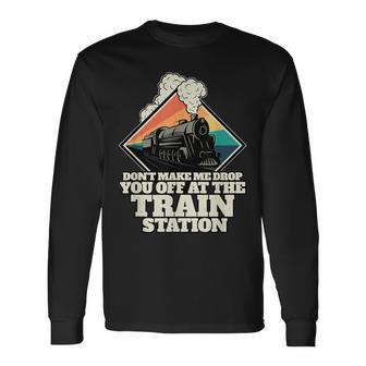 Bring Him Zum Bahnhof Train Yellowstone Langarmshirts - Geschenkecke