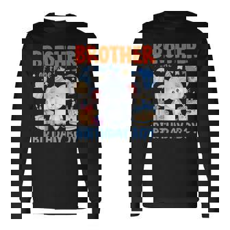 Brother Of The Birthday Boy Family Birthday Party Elephant Long Sleeve T-Shirt - Monsterry