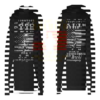 Brother In Law Proud Army Military Soldier Family Memorial Long Sleeve T-Shirt - Monsterry