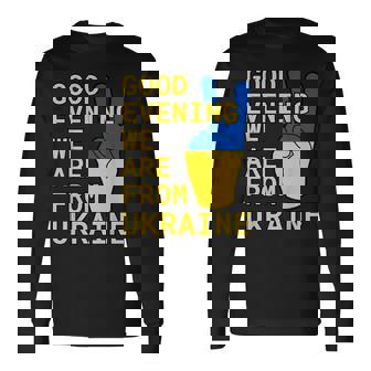 Buenas Noches Somos De Ucrania Ucraniano Patriótico Camiseta de manga larga - Regaloses