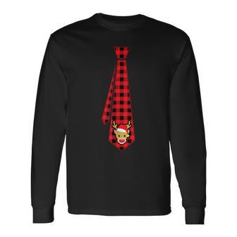 Buffalo Checked Tie Reindeer For Christmas Boys Langarmshirts - Geschenkecke