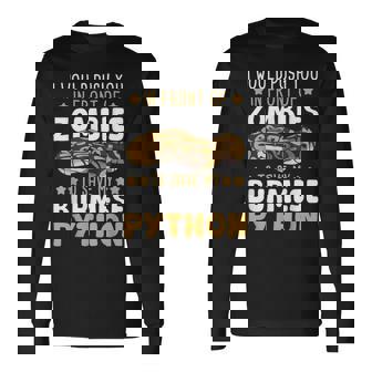 Burmese Python Lover Python Mom Snake Dad Reptile Python Long Sleeve T-Shirt - Monsterry
