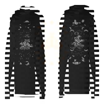 Cadeaux D'astrologie Pour Les Fans Gothiques Phases De La Lune Occulte Mystique Lune Goth Motte Noir Uni Classic Short Sleeves -Adultes S T-shirt à manches longues - Cadeauxyz