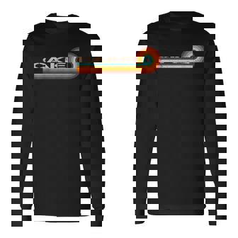 Cake Retro Stripes Musician Vintage Long Sleeve T-Shirt | Mazezy