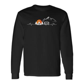 Camping Heartbeat Motorhome Accessories Sayings Langarmshirts - Geschenkecke