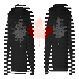 Canada Flag Vintage Maple Leaf Canadian Men Long Sleeve T-Shirt - Monsterry