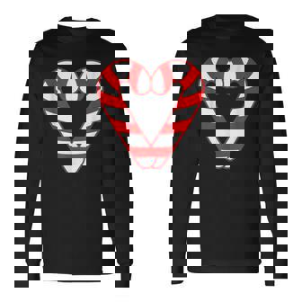 Candy Cane Heart Xmas Candy Cane Christmas Long Sleeve T-Shirt - Monsterry