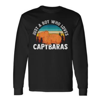 Capibara Rodent Capy Solo Un Niño Al Que Le Encantan Los Capibaras Camiseta de manga larga - Regaloses