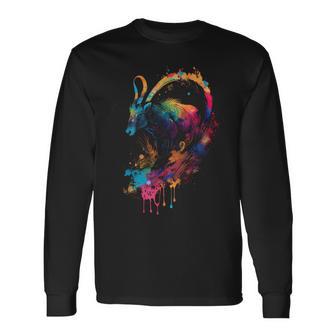 With Capricorn Nature Favourite Animal Mountain Hiking Capricorn Langarmshirts - Geschenkecke