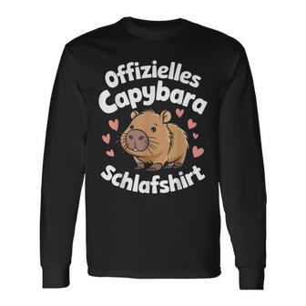 Capybara Official Capybara Sleep Langarmshirts - Geschenkecke