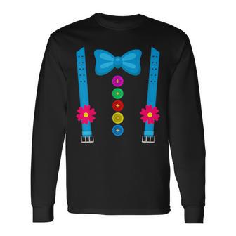 Carnival Costume Clown Fancy Dress Costume With Braces Bow Tie Langarmshirts - Geschenkecke