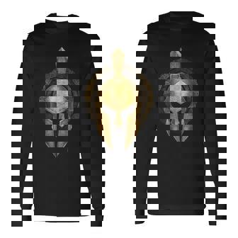 Casque Spartiate Warrior Gold Gladiator Sparta Greek Gym T-shirt à manches longues - Cadeauxyz