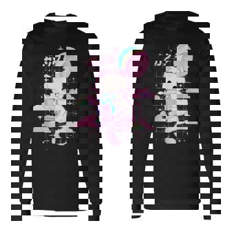 Cat Strawberry Milk Anime 90S Japanese Cat Japan Long Sleeve T-Shirt - Seseable