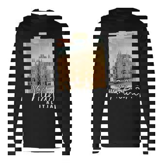 Catedral De Milán Italia Souvenir Duomo Di Milano Italiano Camiseta de manga larga - Regaloses
