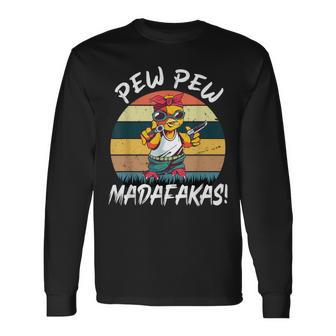 Chick Pew Pew Madafakas intage Crazy Chick S Langarmshirts - Geschenkecke