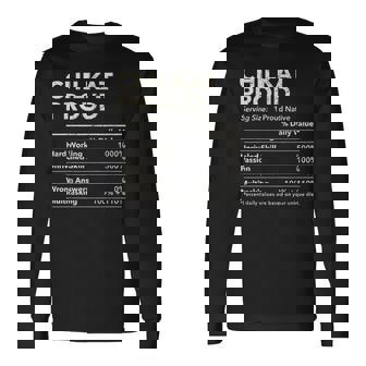 Chilkat Alaska Proud Nutrition Facts Long Sleeve T-Shirt - Monsterry