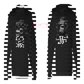 Chill Bro Monkey With Sunglasses Gamer Chiller S Langarmshirts - Geschenkecke