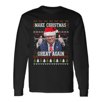 Make Christmas Great Again Trump Holiday Langarmshirts - Geschenkecke