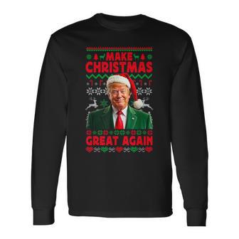 Make Christmas Great Again Santa Trump Christmas Ugly Langarmshirts - Geschenkecke