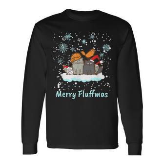 Christmas I Merry Fluffmas I Christmas Cats Cat Langarmshirts - Geschenkecke