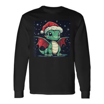 Christmas Mood With A Cosy Dragon For Festive Days Langarmshirts - Geschenkecke