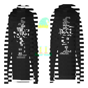 Christmas Nurse Elf Holiday Party Work RN NP Tank Top Long Sleeve T-Shirt - Monsterry