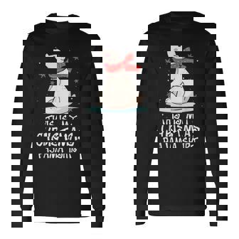 This Is My Christmas Pajama Shirt Polar Bear Xmas Kid Long Sleeve T-Shirt - Monsterry