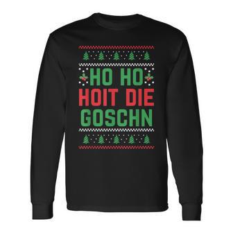 Christmas Party Santa Ho Ho Hoit Die Goschn Langarmshirts - Geschenkecke