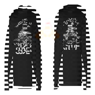 Christmas Shirt North Swole Santa Claus Exercise Gym Long Sleeve T-Shirt - Monsterry