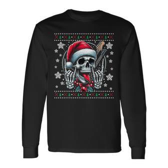 Christmas Skull Ugly Christmas Heavy Xmas Skeleton Langarmshirts - Geschenkecke