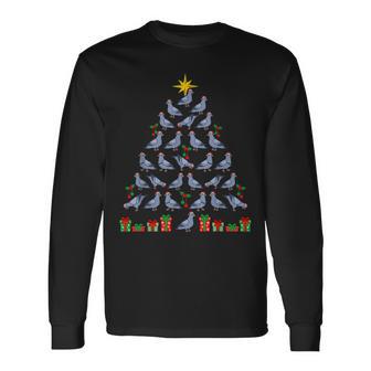 Christmas Tree Doves Pigeon Breeder Christmas Langarmshirts - Geschenkecke