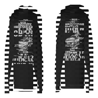 Classic Never Underestimate An Old Man With A Vintage Car Long Sleeve T-Shirt - Monsterry