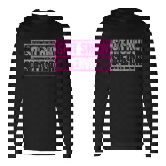 Classic Vintage Retro Pink Shit Show Supervisor Long Sleeve T-Shirt | Mazezy