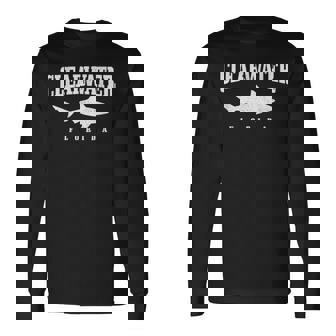 Clearwater Beach Florida Shark Scuba Diving Vintage Long Sleeve T-Shirt - Monsterry