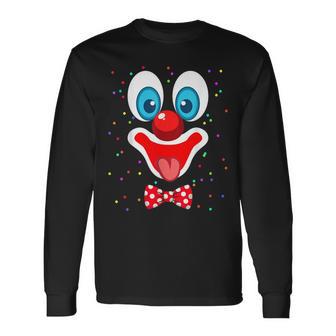 Clown Face Costume For Carnival Fancy Dress Clown Costume Langarmshirts - Geschenkecke