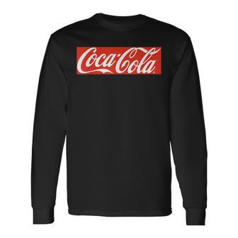 Coca-Cola Block Logo Langarmshirts - Geschenkecke