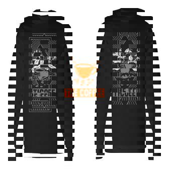 The Coffee Drinker Tarot Card Reading Occult Dark Magic Long Sleeve T-Shirt - Monsterry