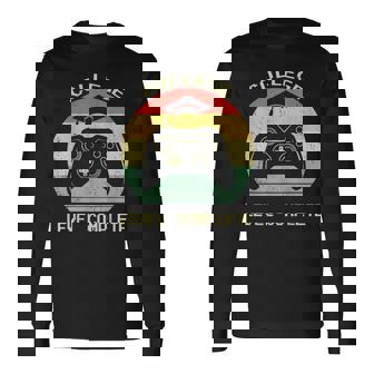 College University Graduation Level Complete Video Game Long Sleeve T-Shirt - Monsterry