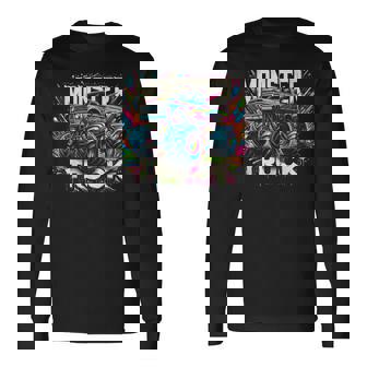 Colorful Graffiti Monster Truck Long Sleeve T-Shirt | Seseable UK