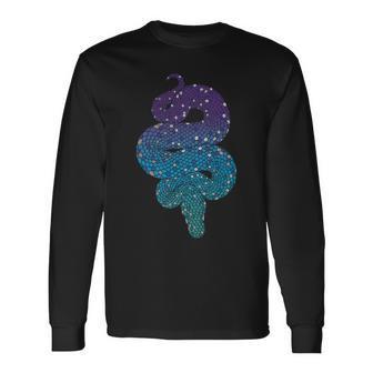 Colorful Silver Abstract Snake Scale Art Premium Long Sleeve T-Shirt - Monsterry