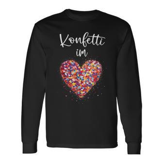 Confetti In The Heart Kölle Alaaf Red Carnival Fashing Langarmshirts - Geschenkecke