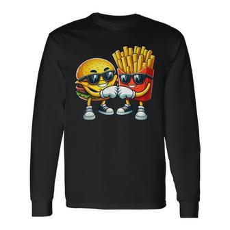 Cool Cheese Burger And Fries Fast Food Lovers Langarmshirts - Geschenkecke