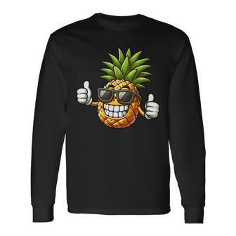 Cool Pineapple Wearing Sunglasses Fun Fruit Langarmshirts - Geschenkecke