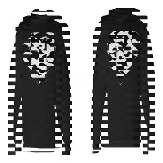 Corazón En Patrón Deaca Manchas Deaca Camiseta de manga larga - Regaloses
