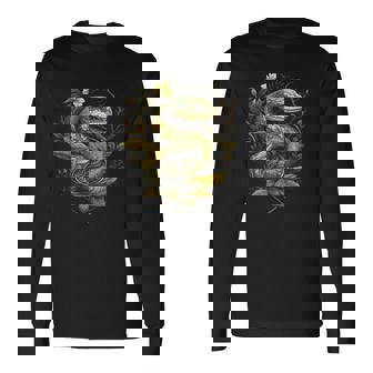 Cottagecore Snake Fairycore Snake Snakes Long Sleeve T-Shirt - Monsterry